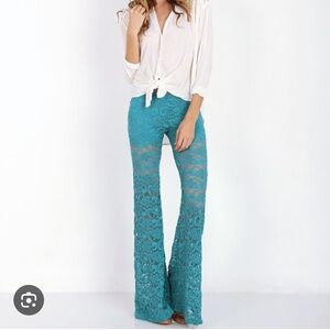 Turquoise Nightcap Lace Bells